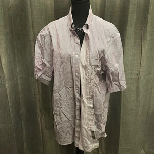 Purple and white Daniel Cremieux Short Sleeve Button Up